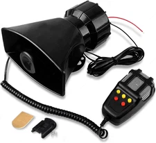 Zone Tech 5 Tone Sound Car Siren Vehicle Horn with Mic PA Speaker System Emergen