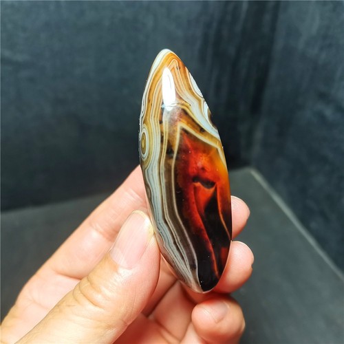 TOP 83.5G Natural Polished Silk Banded Lace Agate Crystal Madagascar 116 - Imagen 12 de 15
