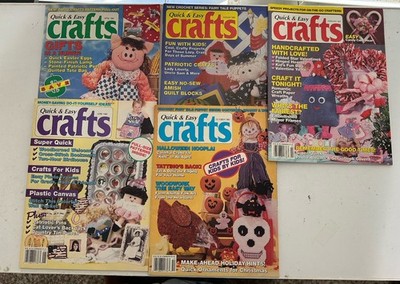 Quick & Easy Crafts Magazines 1992-1993 Lot of 5 Patterns Valentines Halloween
