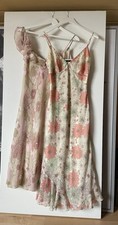 ZERO Chiffon Trägerkleid zwei Kleider Blumen Muster  (zweites Kleid Gratis)