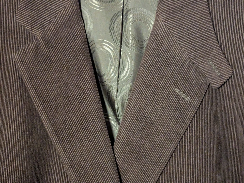 Paul Smith Mens 44 54 Brown Cotton 2 Button Corduroy Jacket - Image 4 of 4