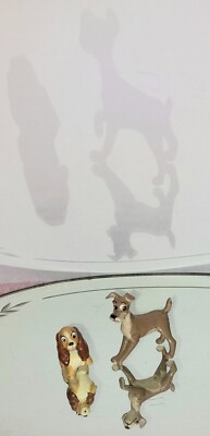 Hagen Renaker complete set of Lady and The Tramp Hagen miniature