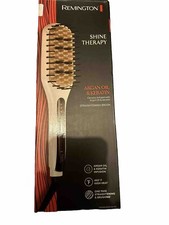Remington Shine Therapy Argan Oil  Keratin Infused Straightening Brush Heated