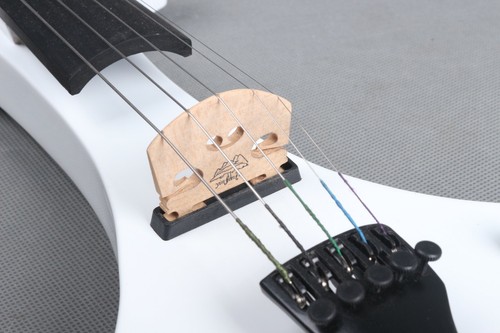 5 string Electric violin Solid wood Ebony fittings Passive pickup White Violin - Picture 5 of 8