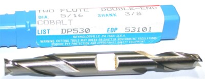Up to 2 New Niagara 5/16'' Double End 2 Flute HSS End Mill 53101