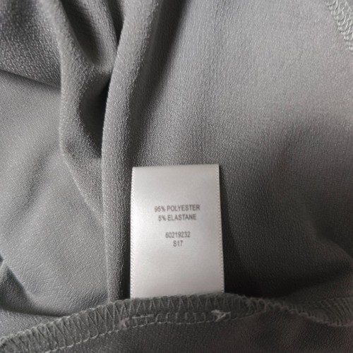 Witchery Womens Tunic Top Size XL Grey Stretch Short Sleeve Asymmetric Boat Neck - Picture 12 of 13
