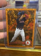 2021 Topps Archives Baseball Rafael Devers Orange Hot Foil 2011 #'D 06/15