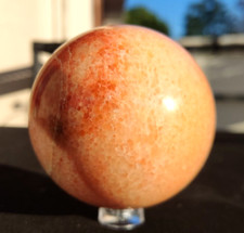 Sfera di Cristallo 380g 64mm Minerale Pietra di Sole Crystal Sphere Chakra Reiki