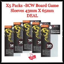 X5 BCW Board Game Sleeves For 43mmX65mm Mini Chimera Cards Storage Display DEAL