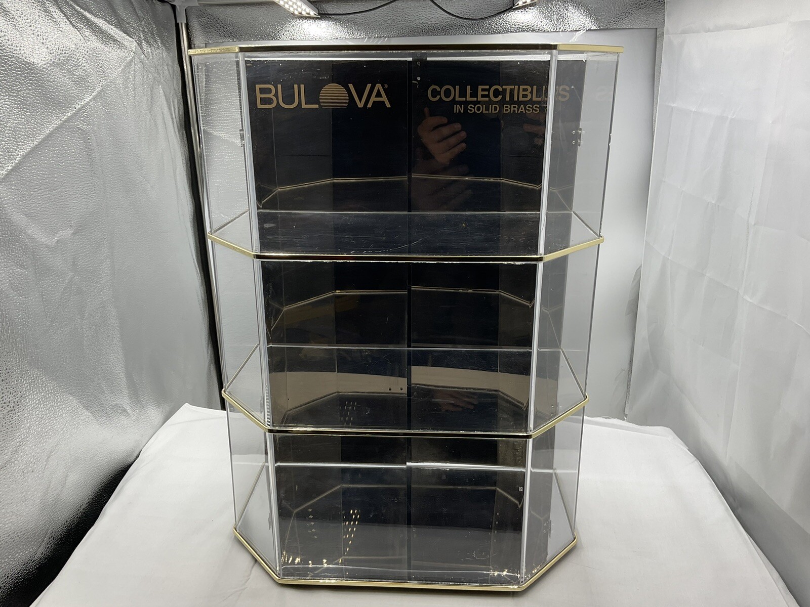 RARE VINTAGE BULOVA ACRYLIC REATIL WATCH DISPLAY CASE SIZE 21'' TX 15''LX 9''D
