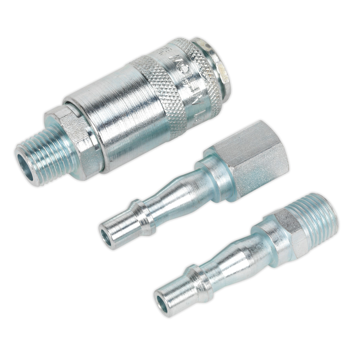 Sealey AC60 Air Tool Coupling Kit 3pc 1/4""BSP