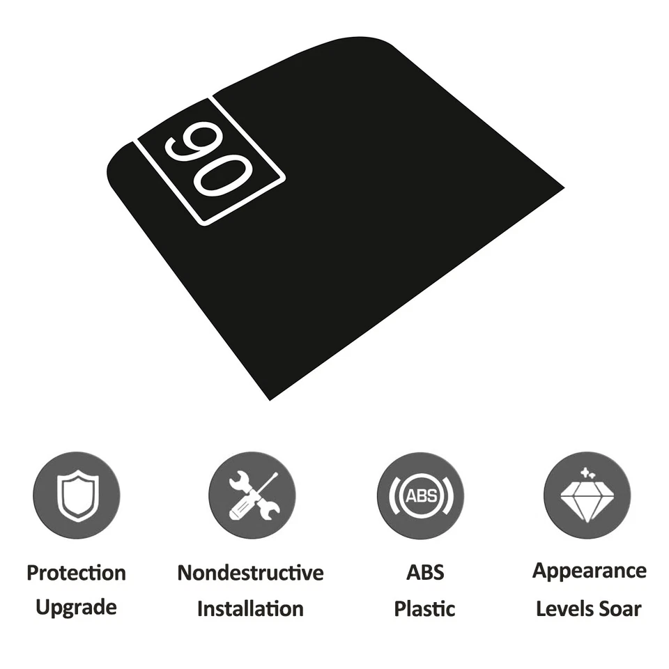 Coperchio decalcomania emblema cofano motore anteriore nero per Land Rover Defender 90 2020-2022 - Immagine 3 di 4