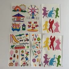 Vintage Mrs. Grossman's Stickers By The Yard Lot Rainbow Carnival Candy and More