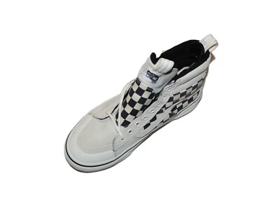 VANS SK8-HI Mte-2 MARSHMALLOW/CHECKERBOARD HIGH TOP SNEAKERS WOMEN US8/MEN US6.5