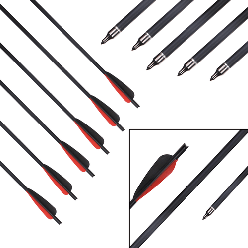 20 inch Carbon Arrows Bolts With Screw in tips Bolts for Hunting 6/12/24 - Picture 5 of 32