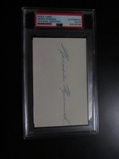Heinie Manush Signed Index Card PSA Encapsulated 