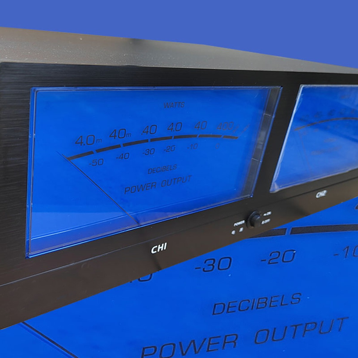 Dual Analog VU Meter Amplifier/Speaker Switch Audio Switcher Box