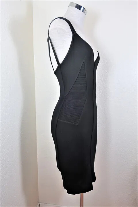 Vintage AZZEDINE ALAIA Open Back Black Fitted Bustier Dress LBD XS Small 2 4 image 10