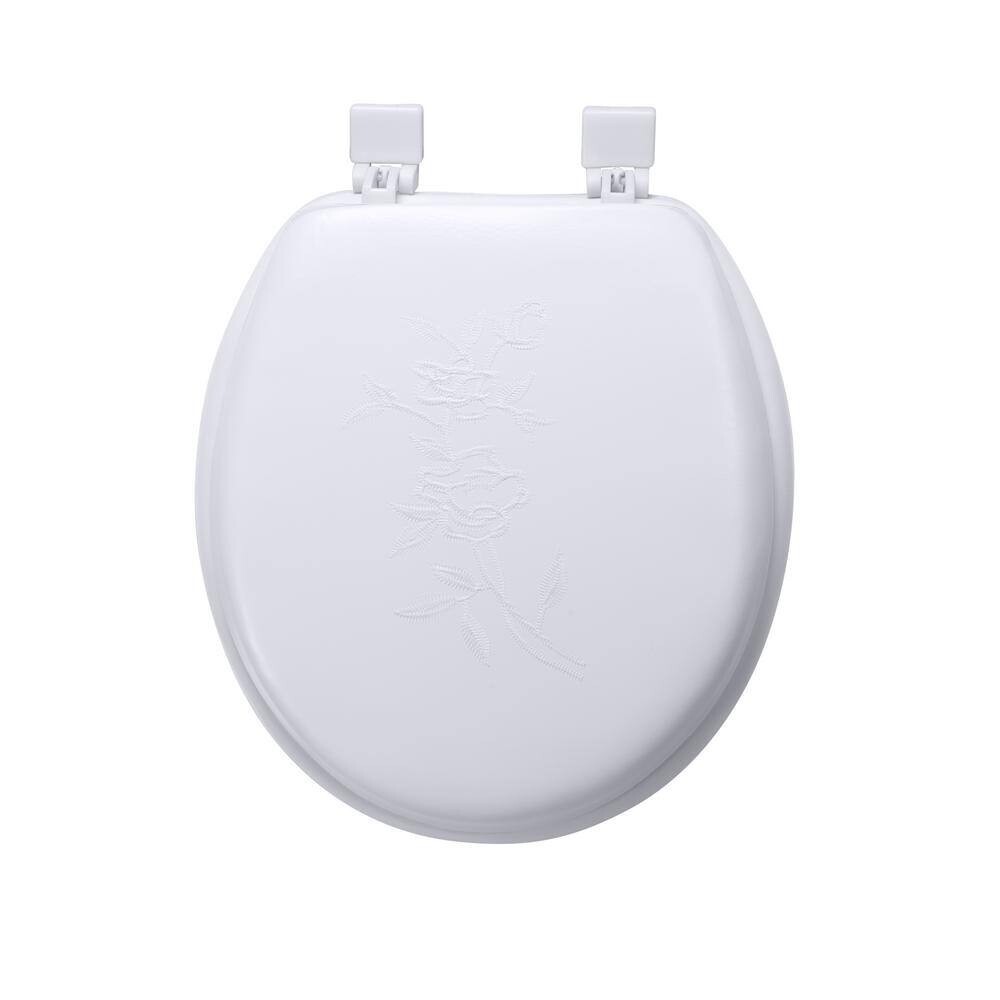Round Padded Toilet Seat Extra Soft Closed Front In White