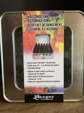 New Ranger TIM HOLTZ Alcohol Ink  Reinker STORAGE TIN Holds up to 30 bottles 