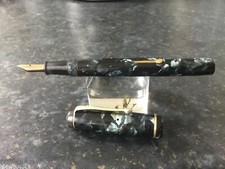 Vintage Conway Stewart 286 Mottled Blue/Black Fountain Pen with 14ct Gold Nib