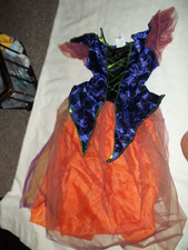 Rubie's Halloween Costume Purple / orange Witch dress Sz Med Child