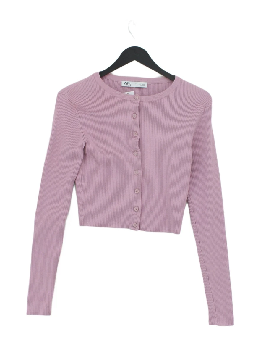 Zara Womenu0026#039;s Cardigan M Purple Viscose with Elastane, Polyamide  Cardigan | eBay