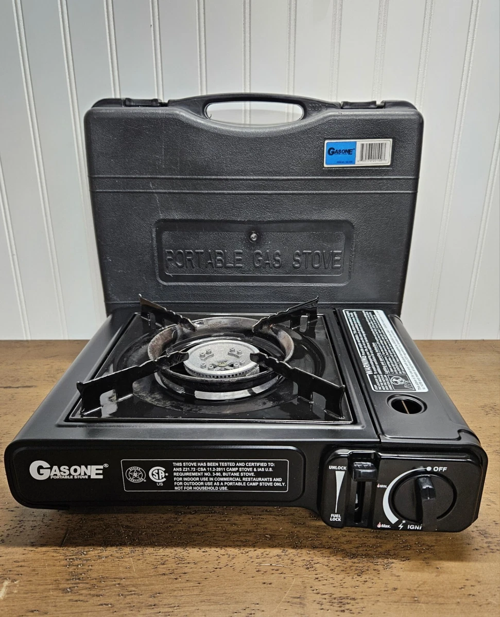 Gas One 7650 BTU Portable Butane Camp Stove Black