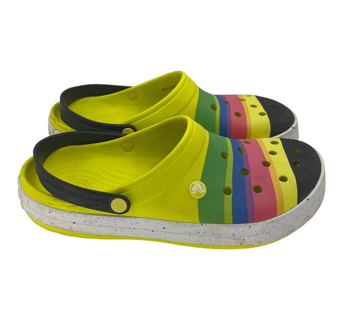 Crocs Colorburst Crocband Rainbow Pride Colorful Splatter Men s 11