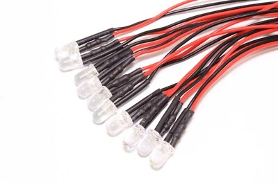 Eisenbahn Hausbeleuchtung LED 5mm Spur H0 N Z 10 Stück warmweiß 16V bahnwaren