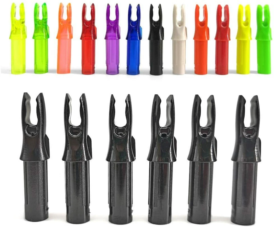 50pcs Archery Arrow Nocks Insert Tails Plastic Tips ID 6.2mm Shaft Bow Shooting - Image 3 of 4
