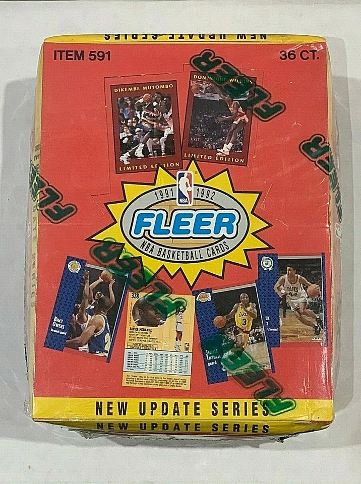 Caja de pasatiempos sellada de fábrica de baloncesto Fleer Update 1991-92 Foto 2 de 2