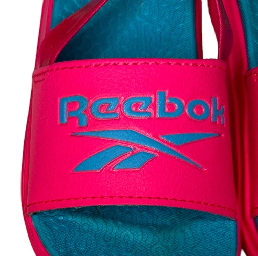 Sandalias Reebok Rosa Doble Densidad Deslizables Correa Cordones Infantil Niño Niña Talla 8 Foto 3 de 4