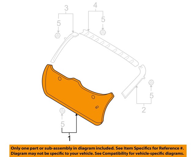OEM HYUNDAI 0711 ACCENT LIFT GATE LOWER TRIM PANEL 817501E200WK eBay