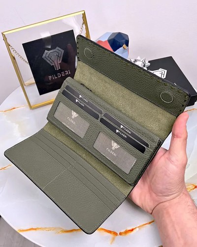 Cartera para mujer tipo 2064, 6 colores, cremallera de cuero genuino, regalo para mujer, hecha a mano - Imagen 17 de 30