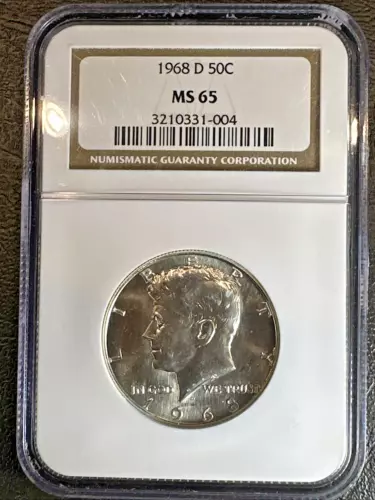 1968 D KENNEDY Half Dollar * NGC MS65 * UNCIRCULATED * Brown Label *