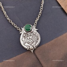 Green Onyx Stone Anniversary Wedding Birthday Sister Pendant 925 Sterling Silver