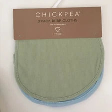 NEW 3 Burp Cloths Over Shoulder Baby Drool Bibs Solid Colors  |  Chick Pea