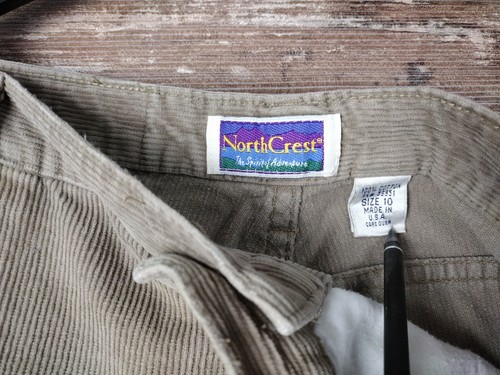 Vintage NorthCrest Corduroy Carpenter Shorts Brown Made in USA Mom Hikers SZ 10 - Picture 9 of 9