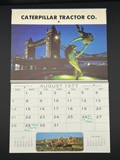 Caterpillar Tractor Company Vintage 1977 Calendar CAT Advertising Machinery