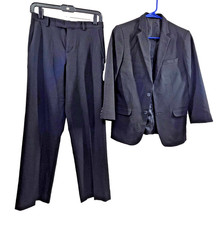 Calvin Klein Boys 2-Piece Suit Black Size 14 Regular Jacket Pants Formal
