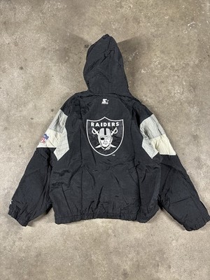 Vintage 90s Starter Oakland Raiders NFL Puffer Jacket Pullover