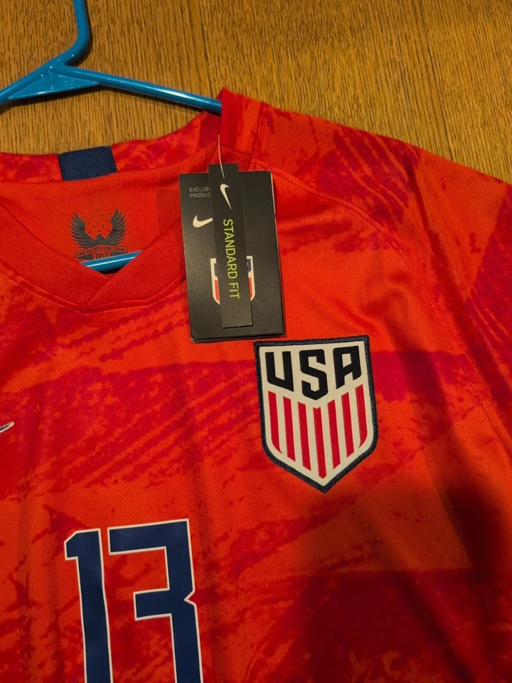 Camiseta deportiva de fútbol Nike 2019-20 de la selección nacional de Estados Unidos Alex Morgan #13 XL Foto 3 de 4