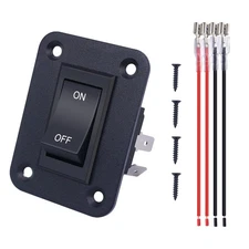 12v Switch On/off With Panel 4pin Rocker Switch Dpst Trailer Camper Light Toggle