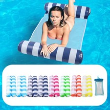 8 Pack Pool Hammock Upgrated Water Pool Floats, 4-in-1 Hammock, Saddle, Loun...