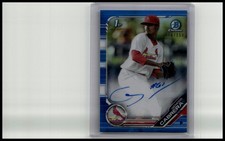 2019 Bowman #CPA-GCA Genesis Cabrera Chrome Auto Blue Refractor #/150