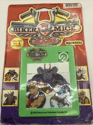 Vintage Biker Mice From Mars Sliding Puzzle SEALED Classic Toy 1993 Brentwood