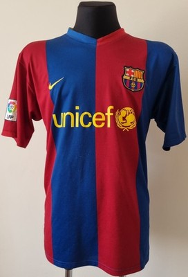 Barcelona 2006-2007 Home football Nike shirt #19 Messi size Extra
