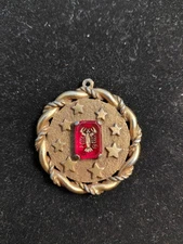 Cancer Good Luck And Health Charm Pendant Red Rhinestone Scorpion Etched