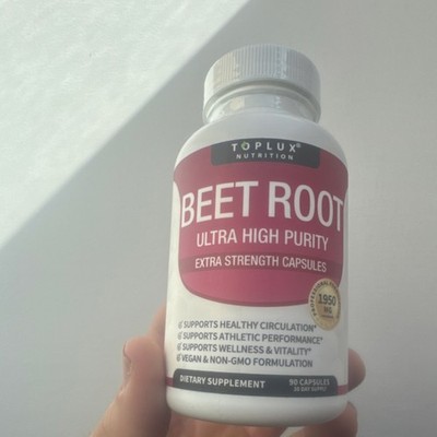Toplux Nutrition Beet Root 1950mg Circulation Support 90 Capsules